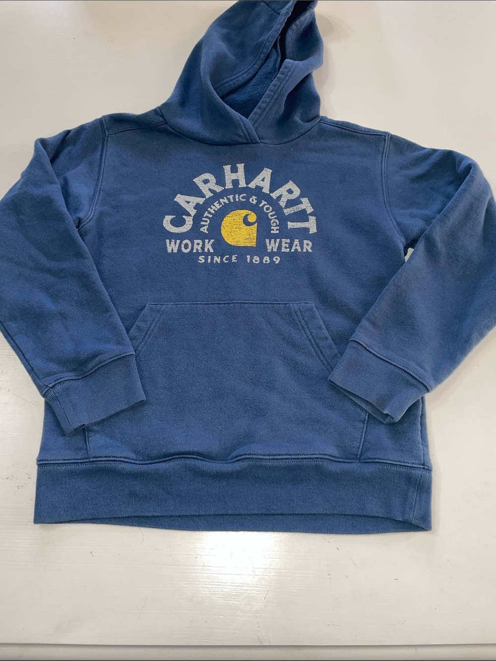 Carhartt boys blue hoodie 10-12